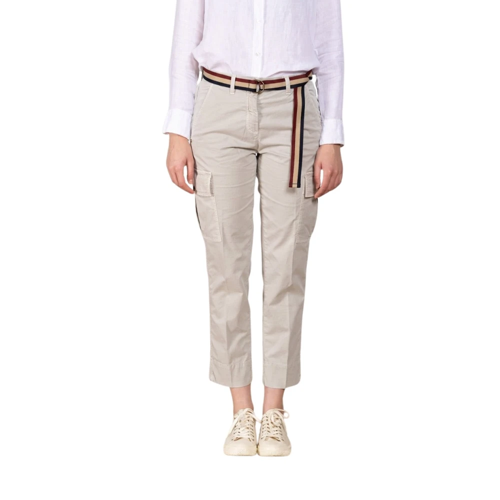 Mason's Vrouw Blauw Broeken Dames, 2XL, Katoen, Marlene Cargo Cropped Broek