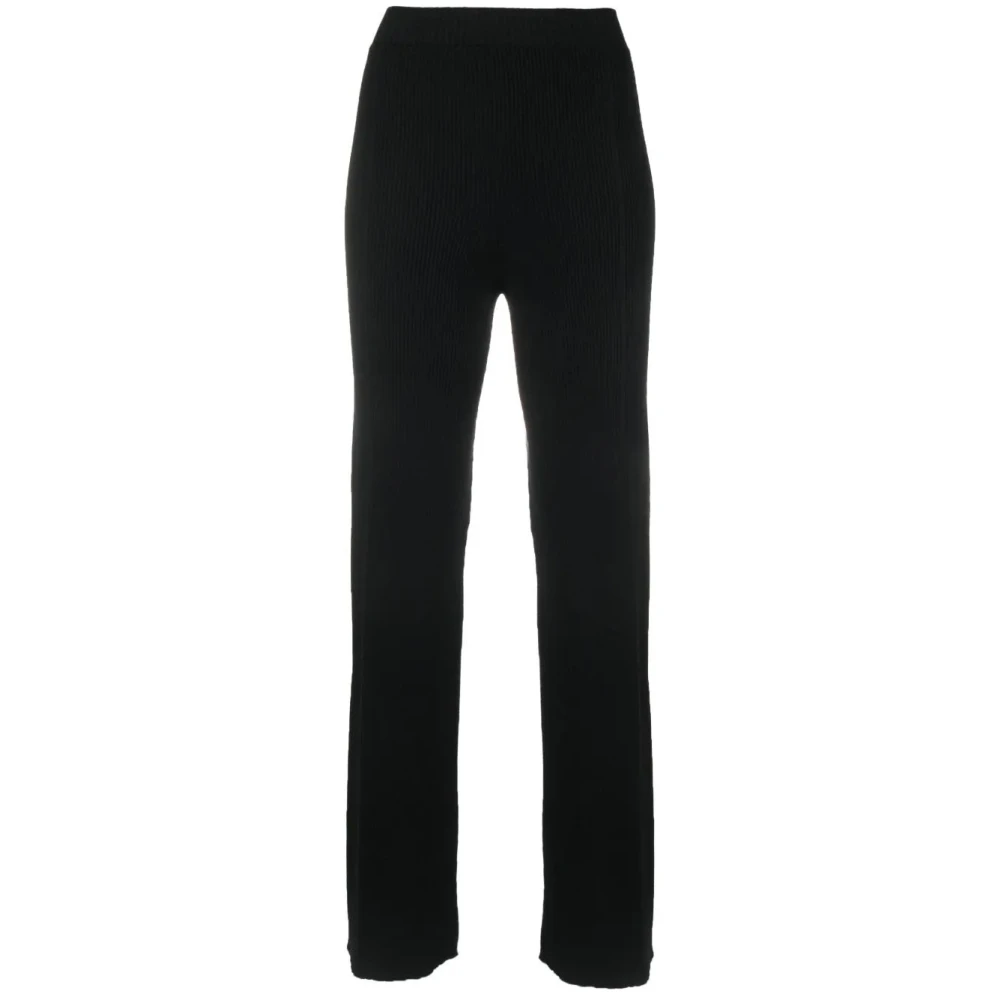 Aeron Black Ribbed Straight Jeans - Female - Straight Fit Jeans - Xs - Jeans