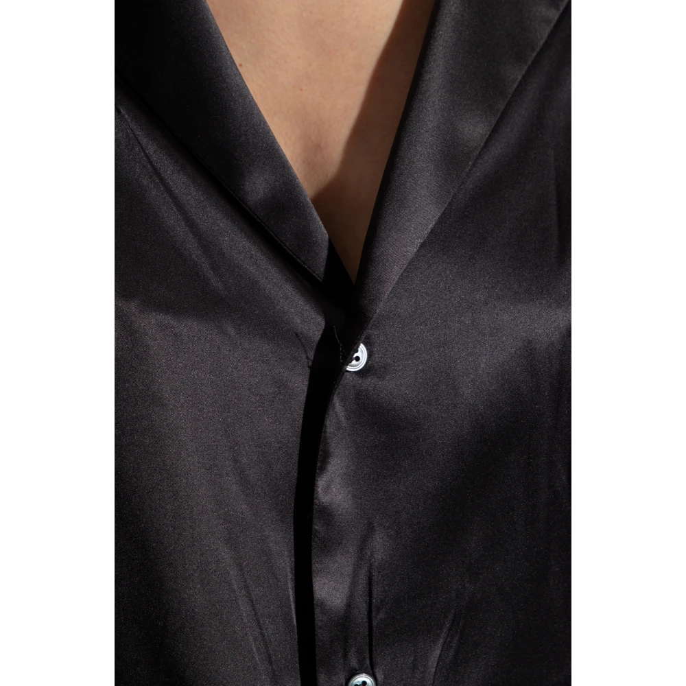 Halfboy Zijden overhemd Black Dames