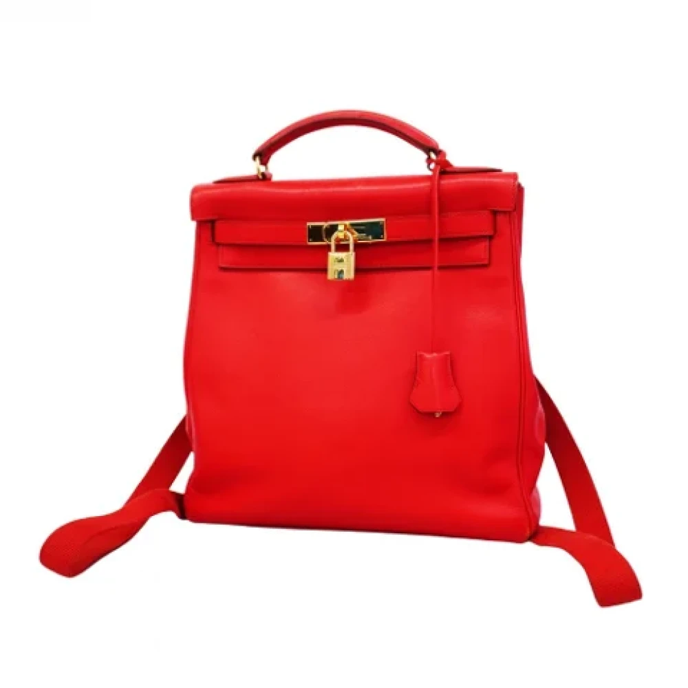 Hermès Vintage Pre-owned Leather handbags Red Dames