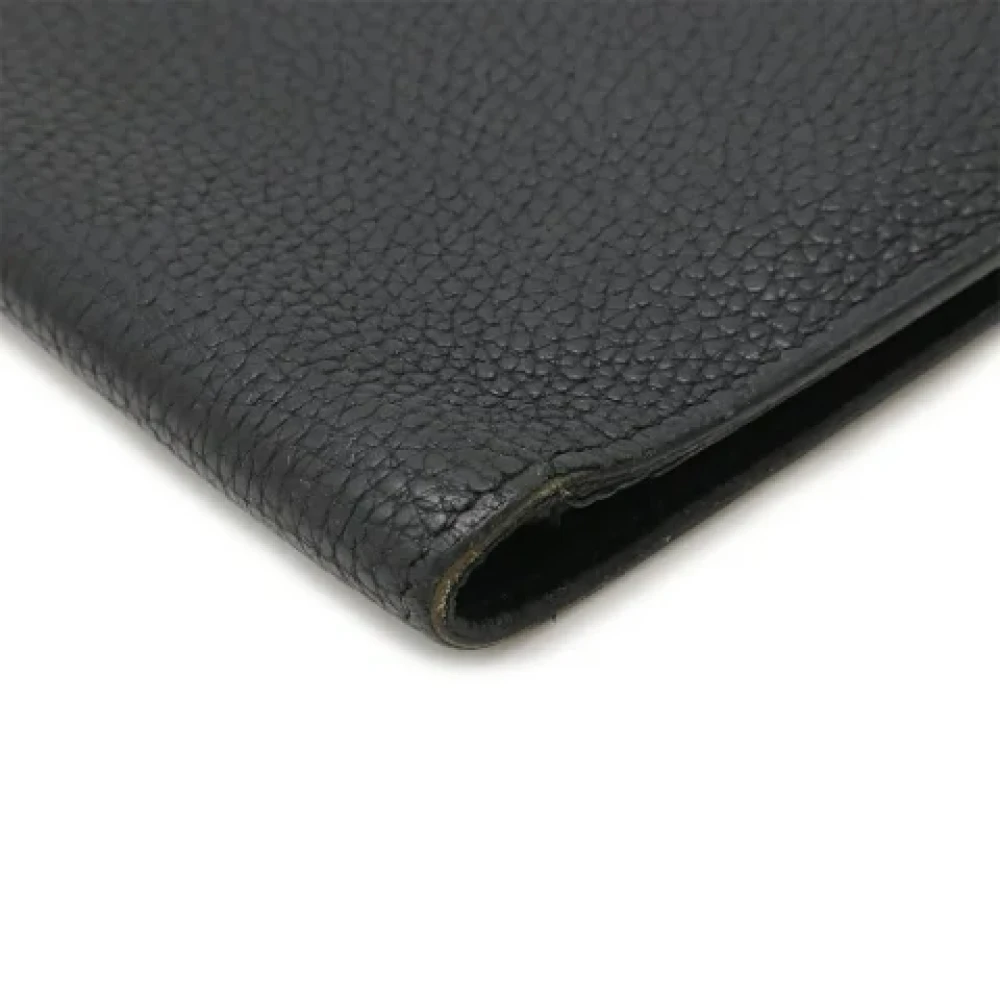 Hermès Vintage Pre-owned Leather wallets Black Dames