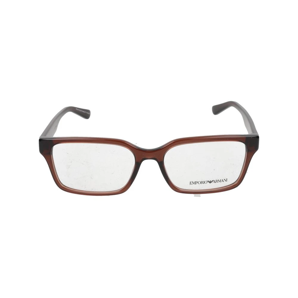 Emporio Armani Men's Brown Glasses, 55 Mm, Stylish Eyeglasses 0Ea3244 6174