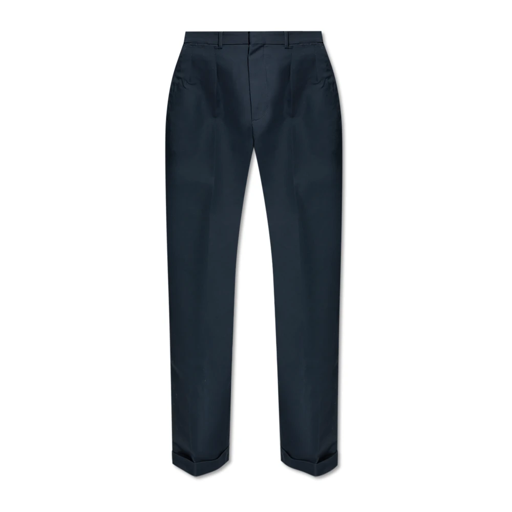 Tom Ford Katoenen broek met opgerolde pijpen Blue Heren