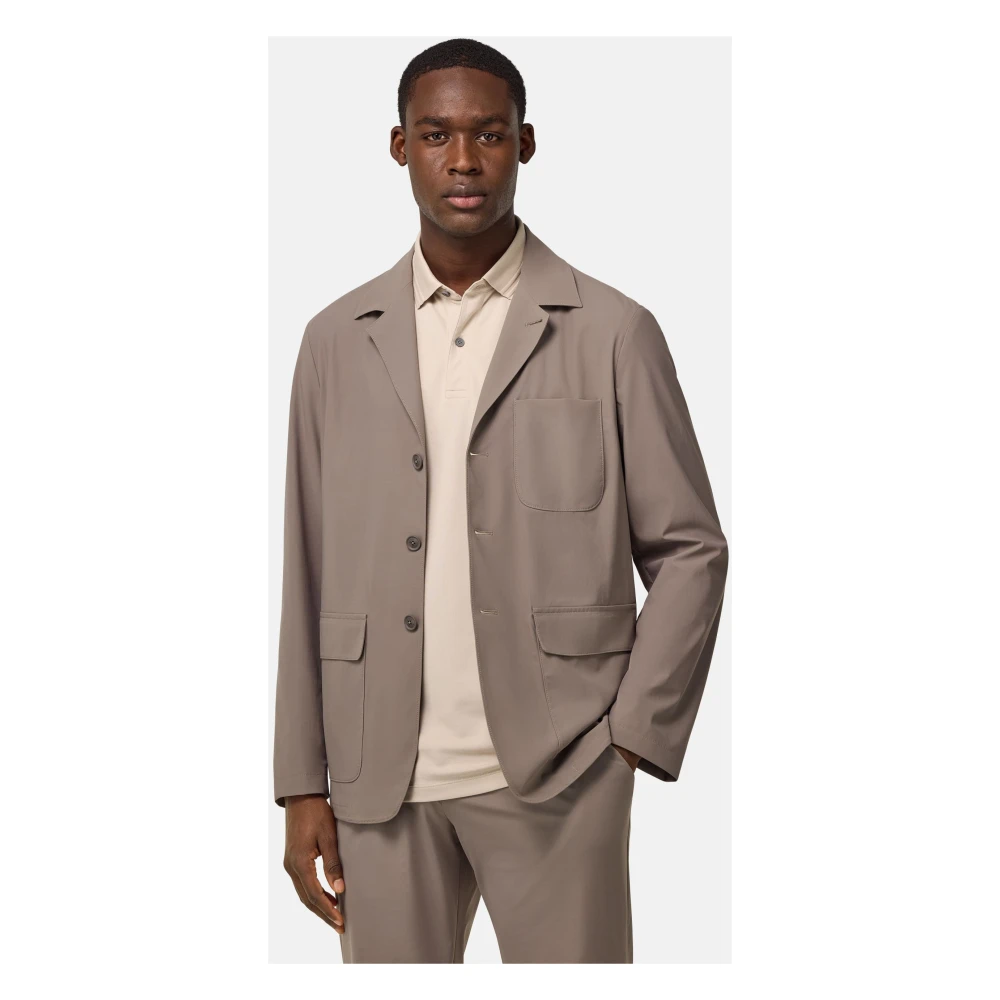 Boggi Milano B-Tech Stretch Nylon Jack Brown Heren