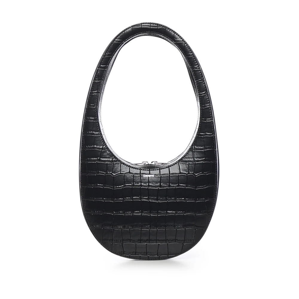 Coperni Women's Black Croco Swipe Bag - Handbags - One Size - Bags