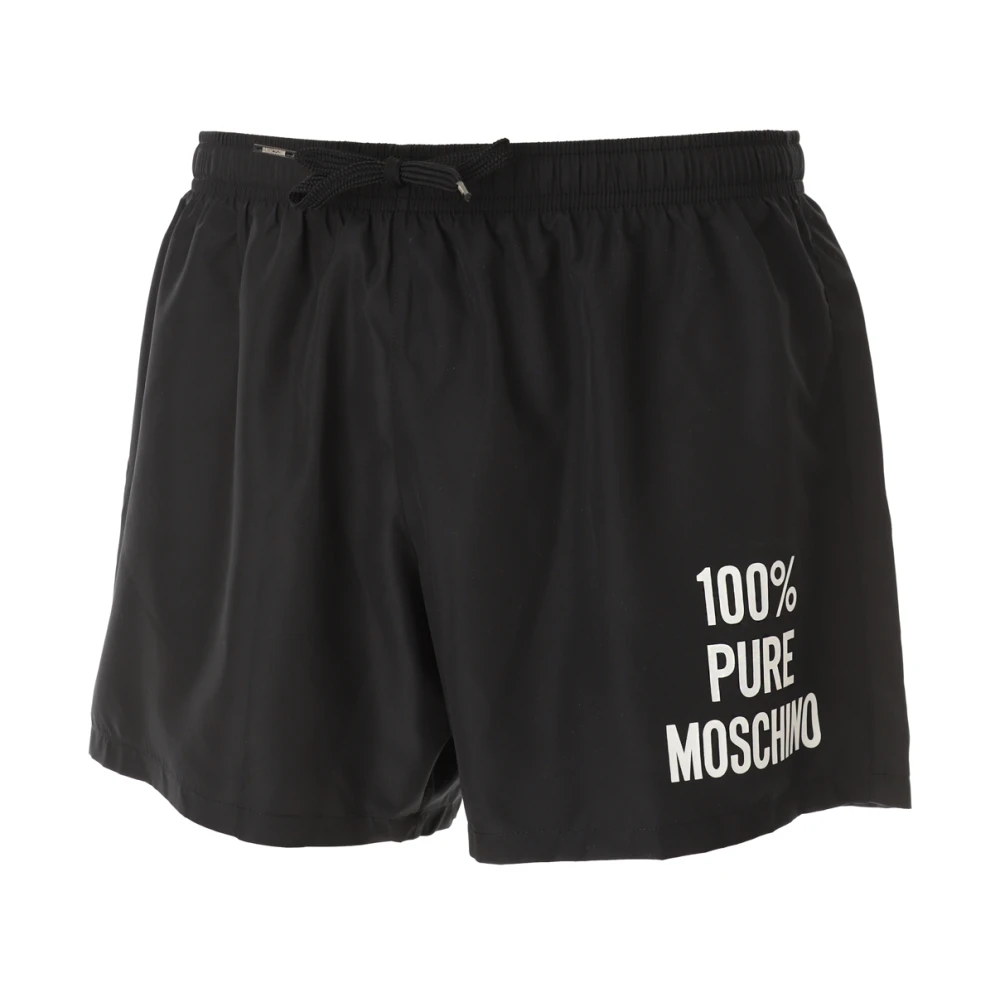 Moschino Stijlvolle zwemkleding Boxer Mare collectie Black Heren