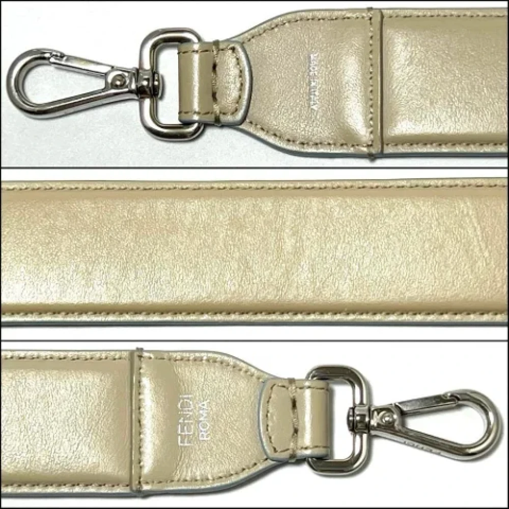 Fendi Vintage Pre-owned Leather home-office Beige Dames