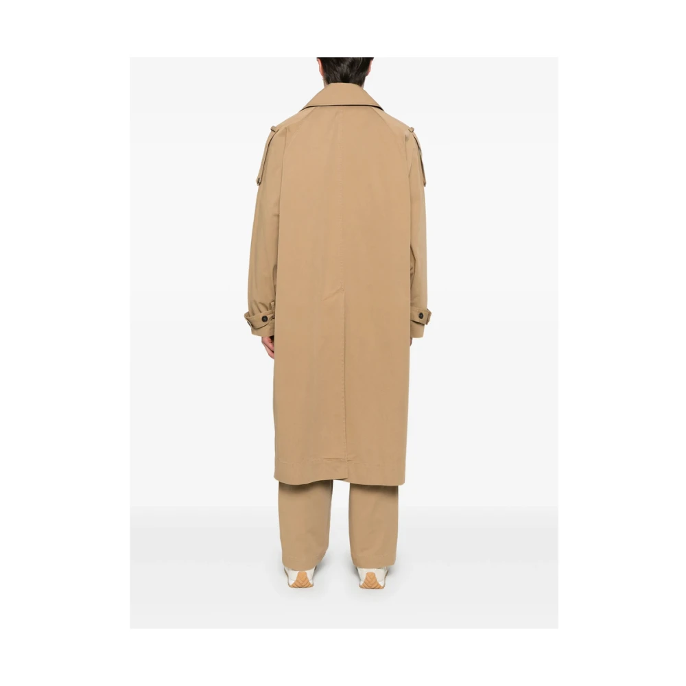Isabel Benenato Beige Double-Breasted Jas met Riemmanchetten Beige Heren