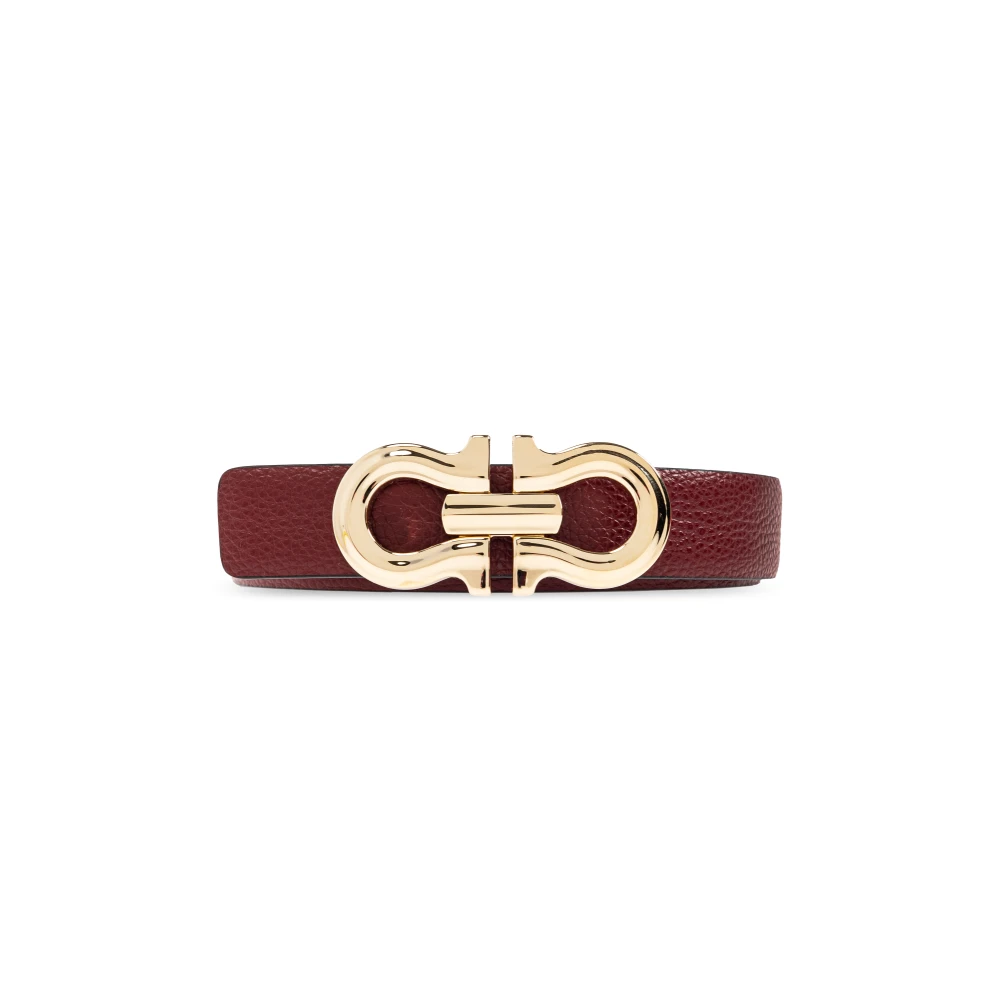 Salvatore Ferragamo Leren riem Red Dames