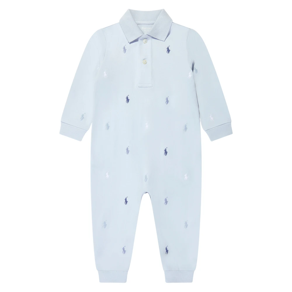 Ralph Lauren Men's Blue Baby Boys Logo Romper In