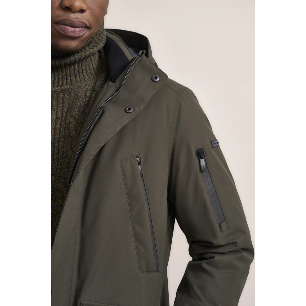 Bugatti Sportieve Parka met Afneembare Capuchon Green Heren