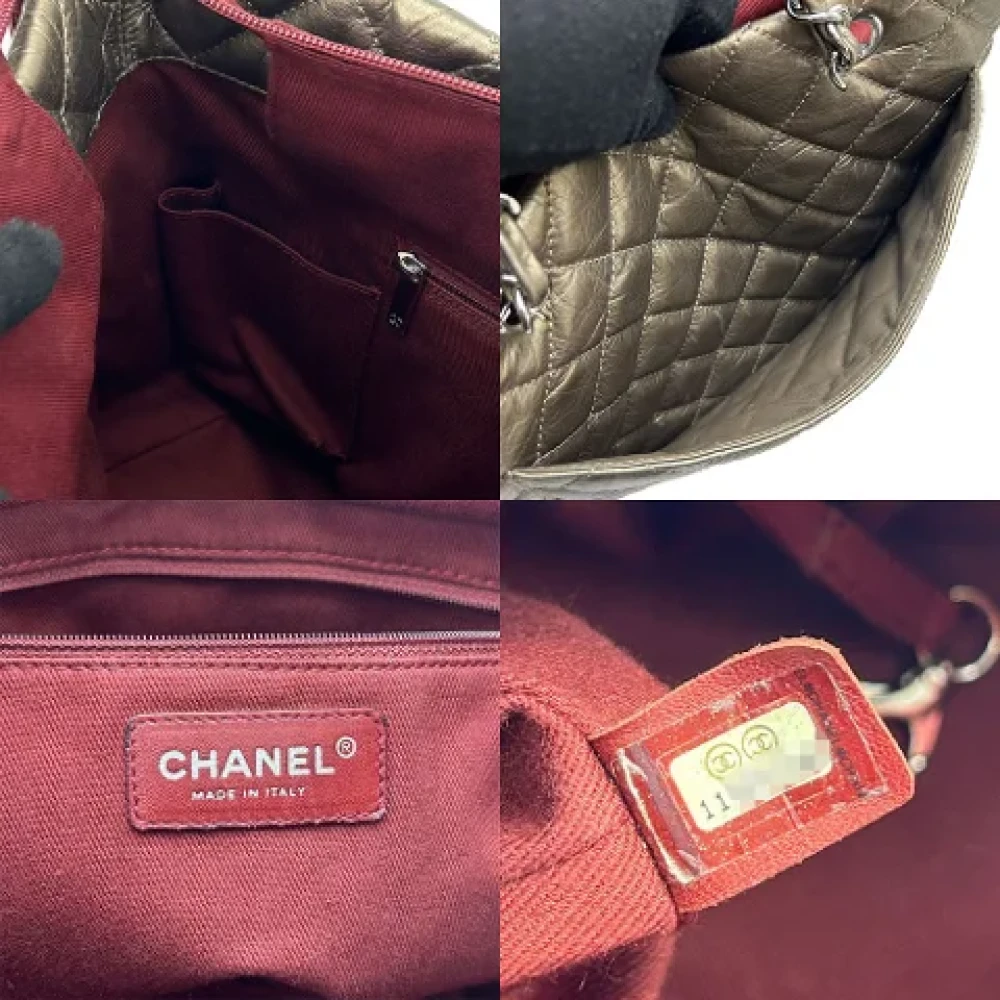 Chanel Vintage Pre-owned Fabric totes Gray Dames
