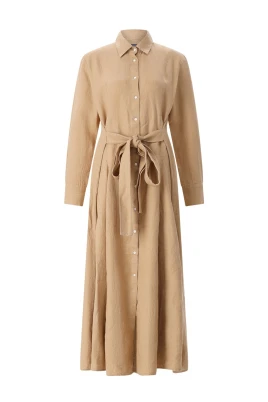 Belted Linen Shirtdress