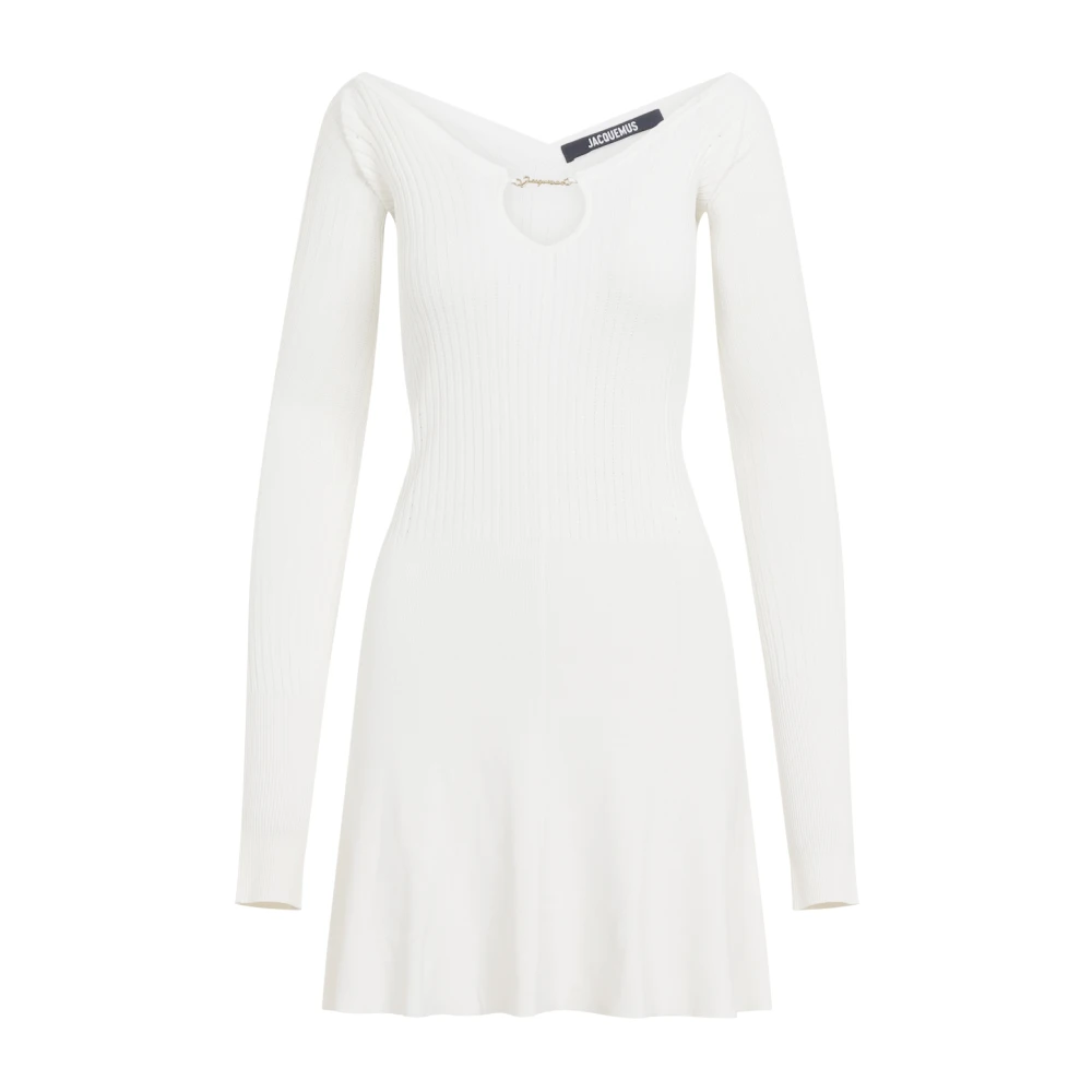 Jacquemus Witte Schulp Jurk White Dames