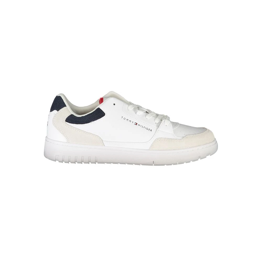 Tommy Hilfiger Men's White Sneakers,, Leather Sneaker Size 6 Uk