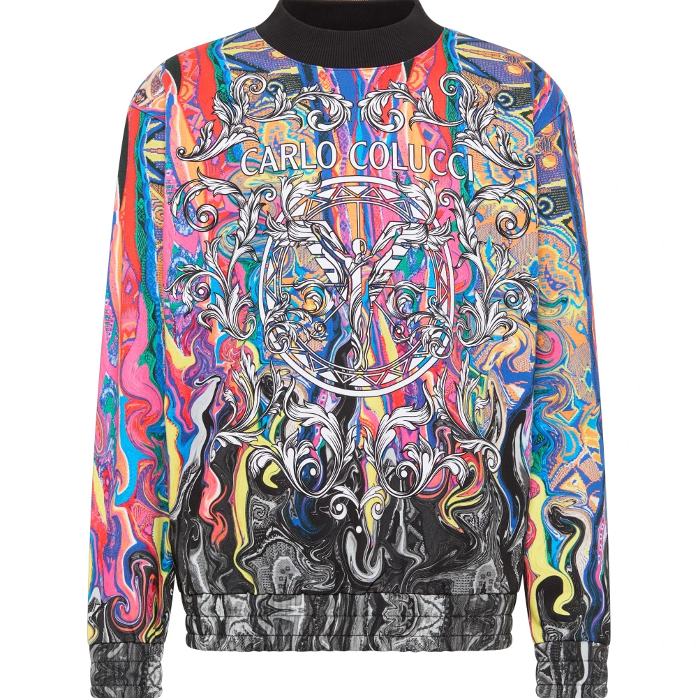 Carlo colucci Artistiek Gebreid Sweatshirt Multicolor Heren