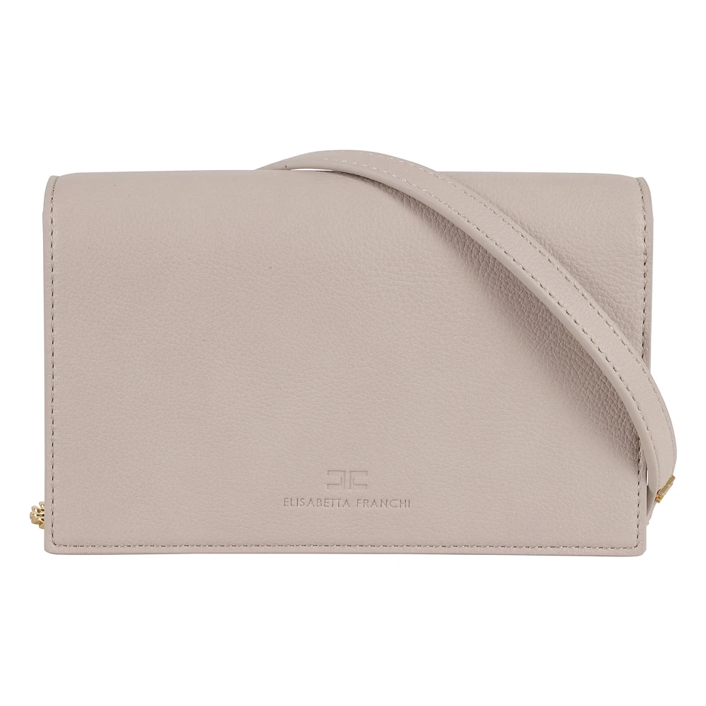 Elisabetta Franchi Stijlvolle leren tas voor vrouwen Gray Dames