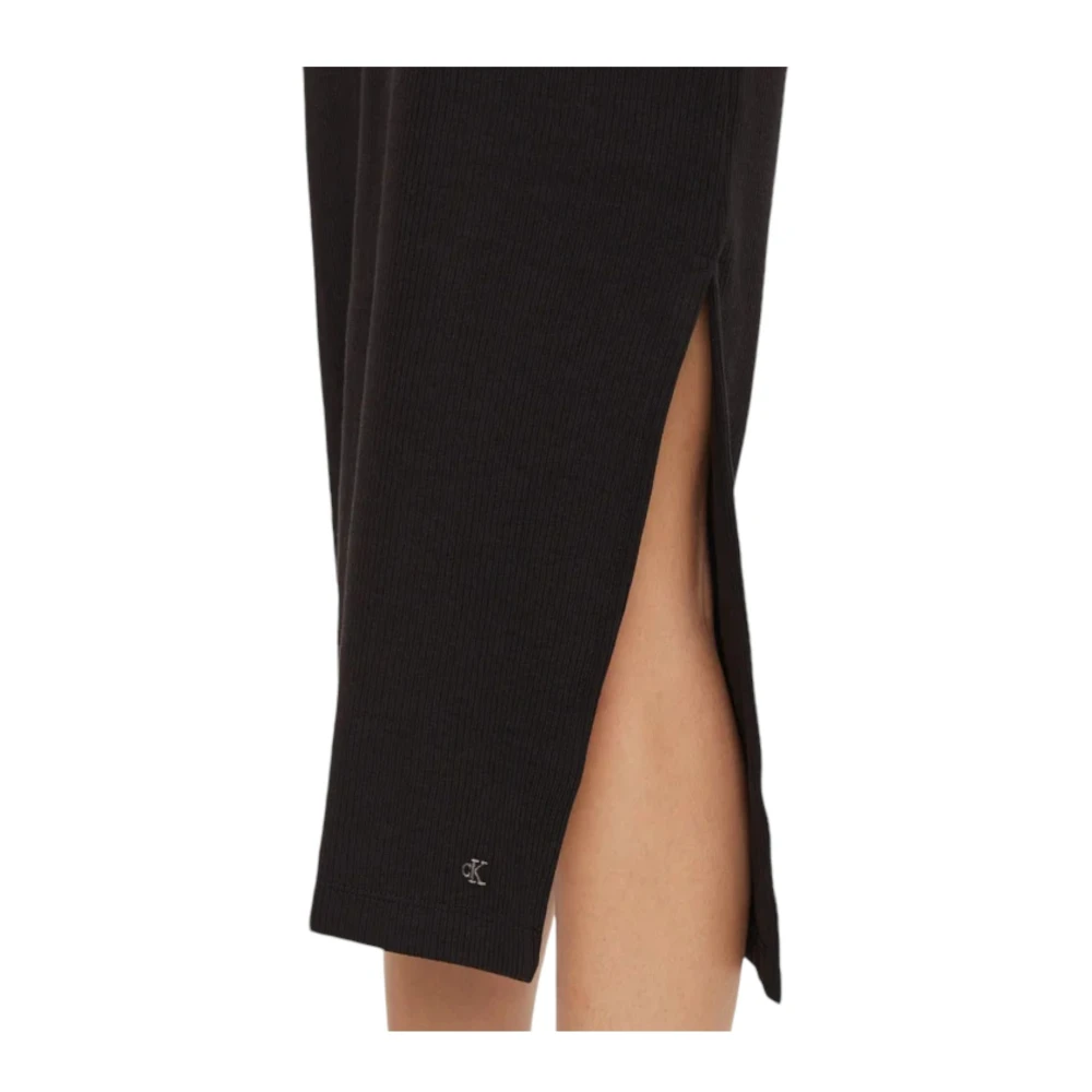 Calvin Klein Jeans Midi Jurk Black Dames