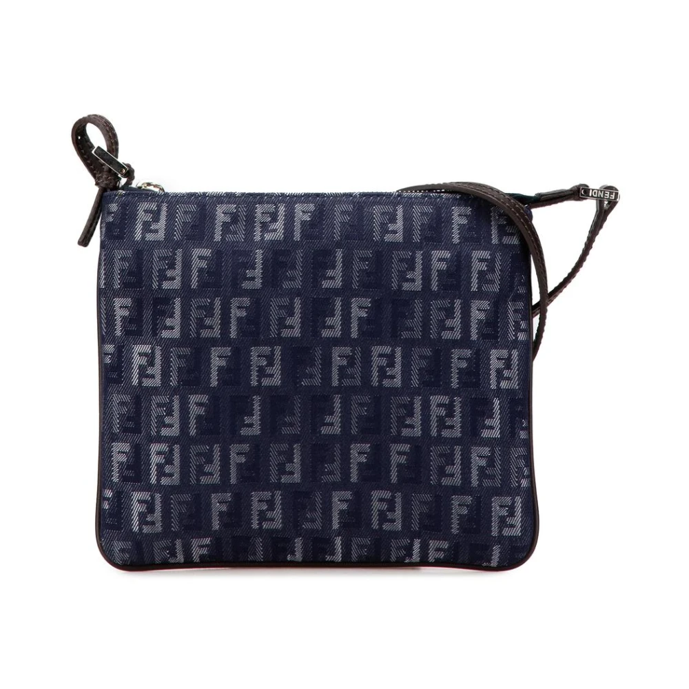 Fendi Vintage Women's Blue Pre-Owned Fendi Ff Logo Crossbody Bag