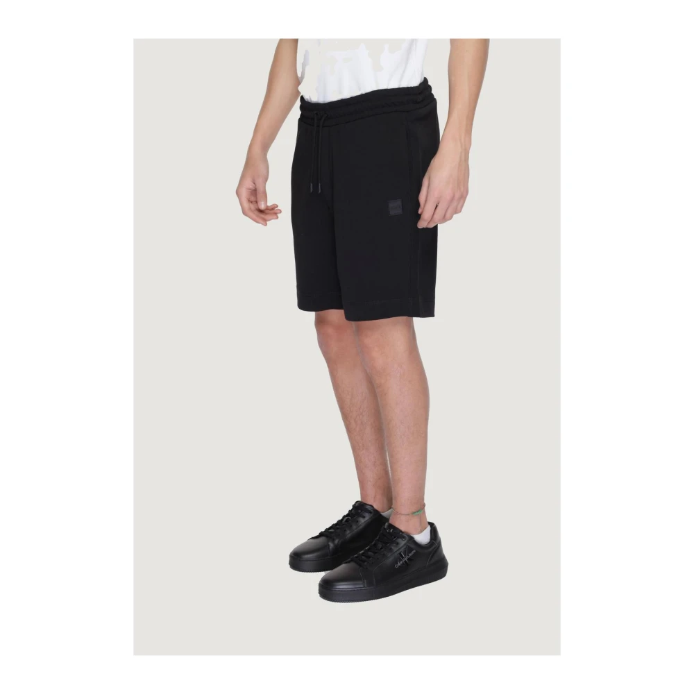 Hugo Boss Premium Zwarte Lace-Up Shorts Black Heren