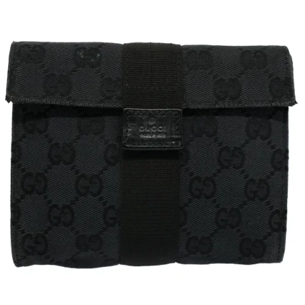 Gucci Vintage Pre-owned Canvas clutches Black Dames