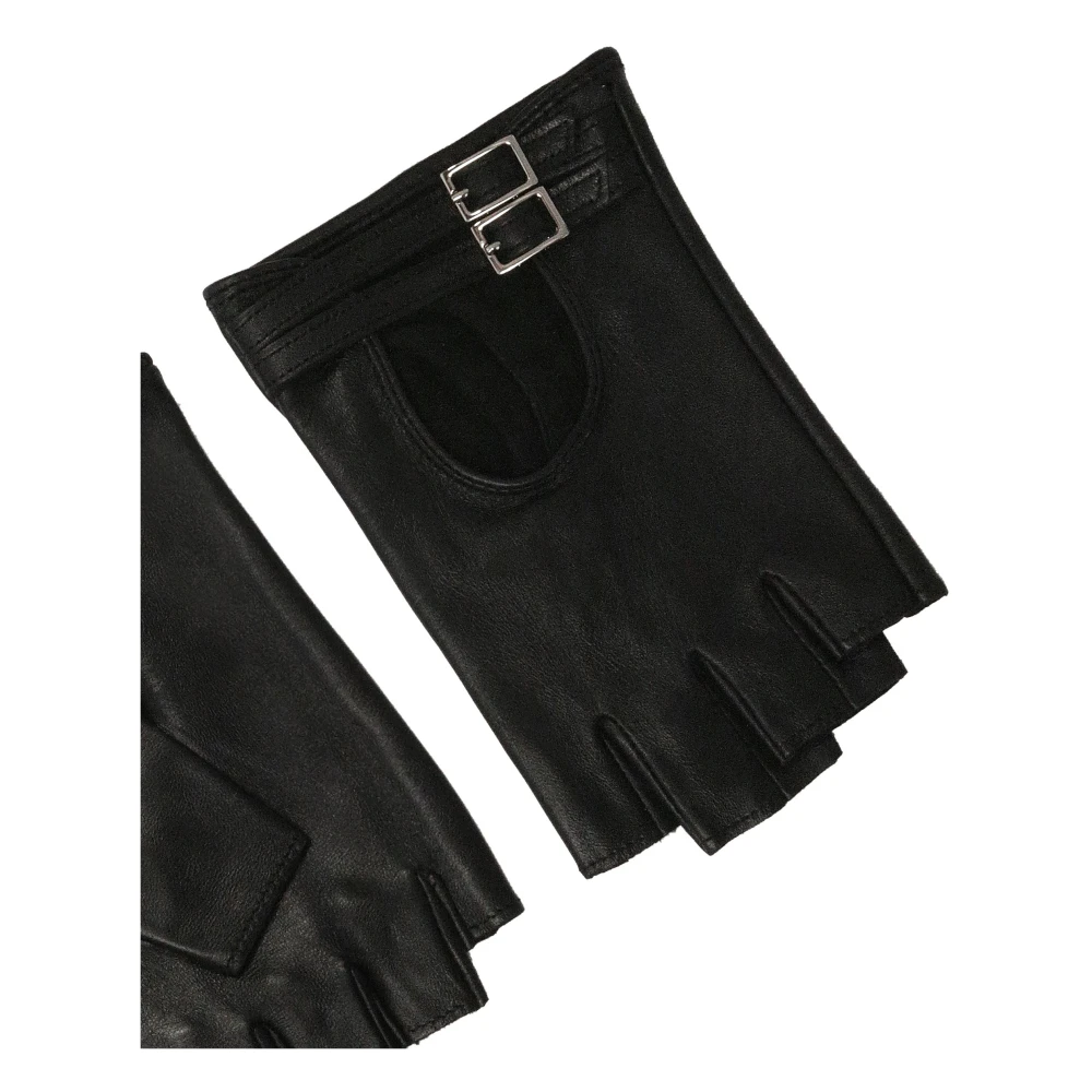 Kazar Vingerloze leren kusshandschoenen Black Dames