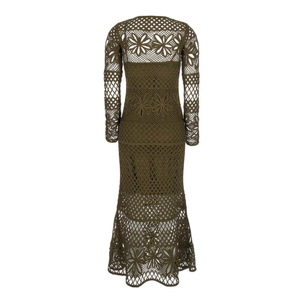 pinko Groene Fantasy Net Jurk Green Dames