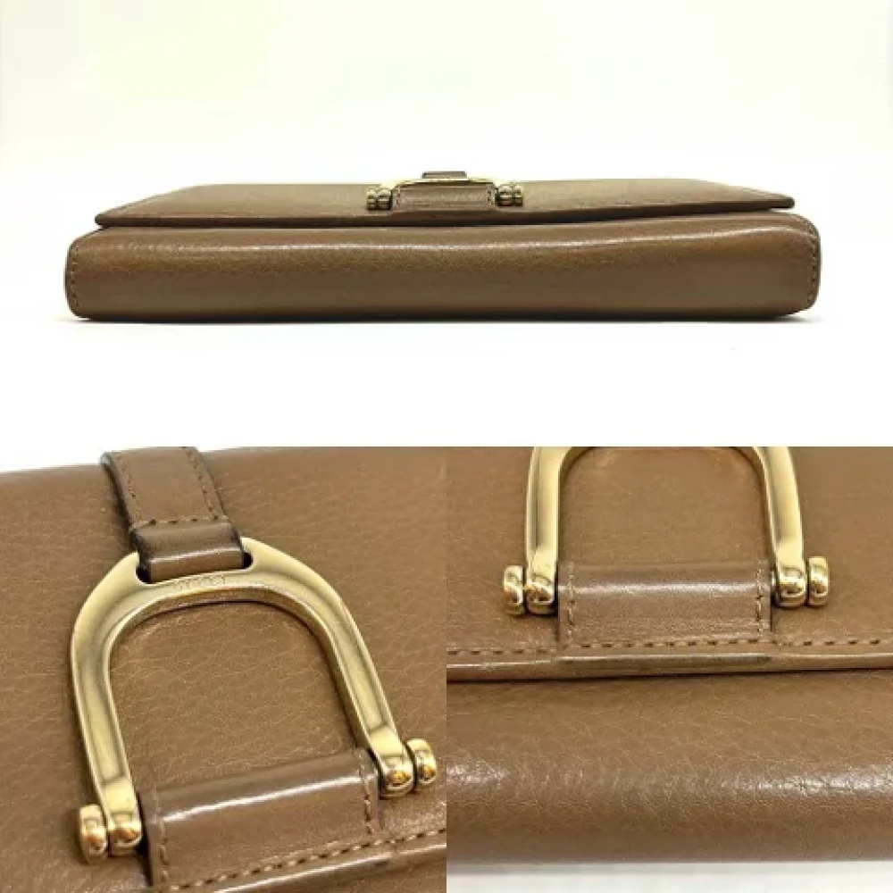 Gucci Vintage Pre-owned Leather wallets Brown Dames