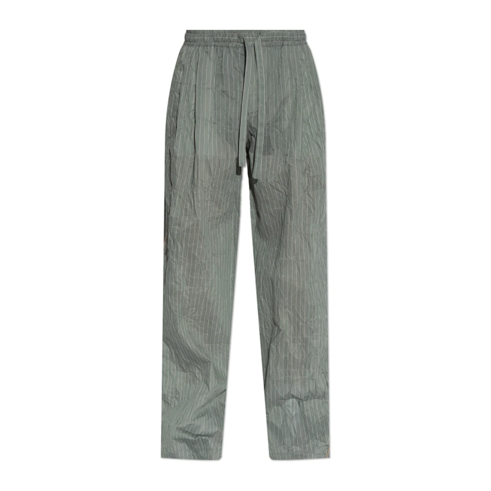 Dolce & Gabbana Uomo Verde - Pantaloni Con Effetto Stropicciato - Trousers - L