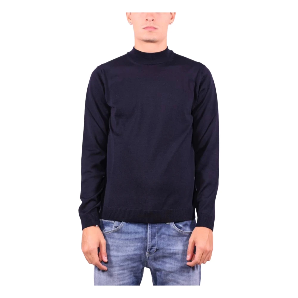 Roberto Collina Blauwe Merino Trui Blue Heren
