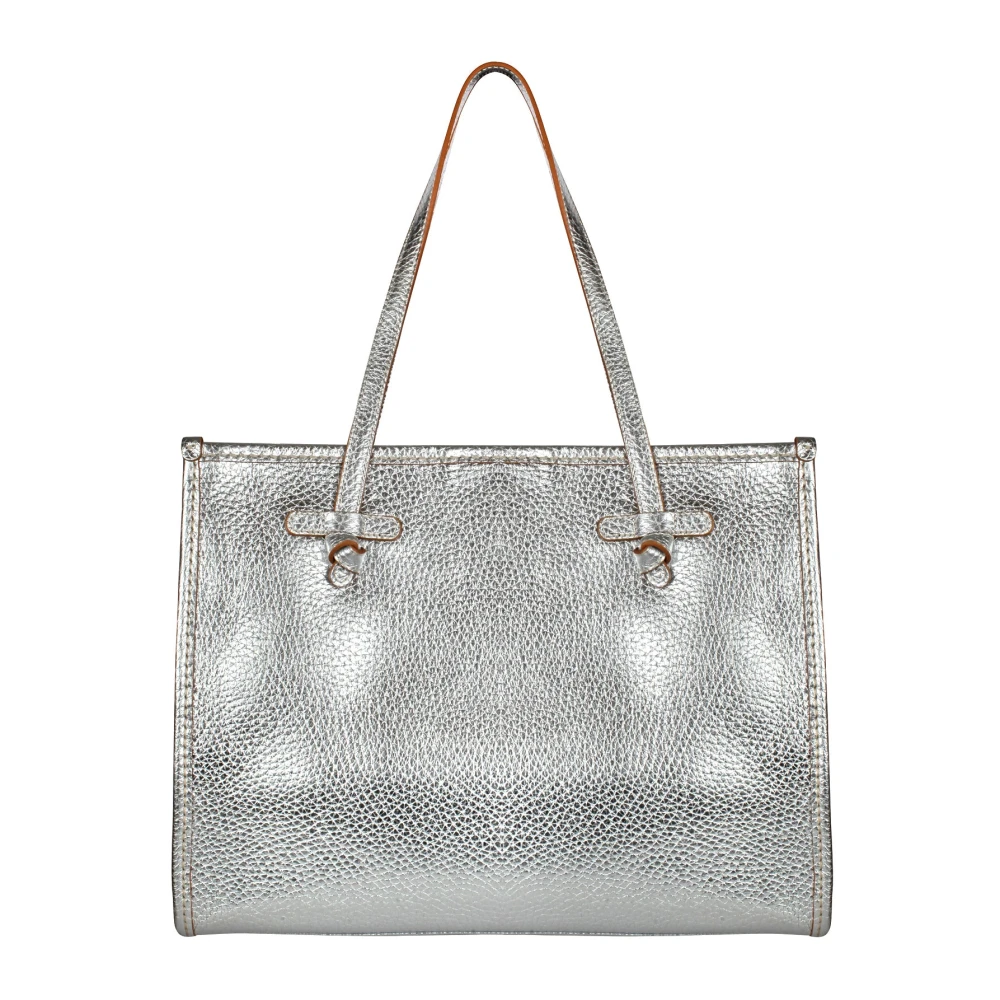 Gianni Chiarini Stijlvol Zwart Leren Handtas Gray Dames