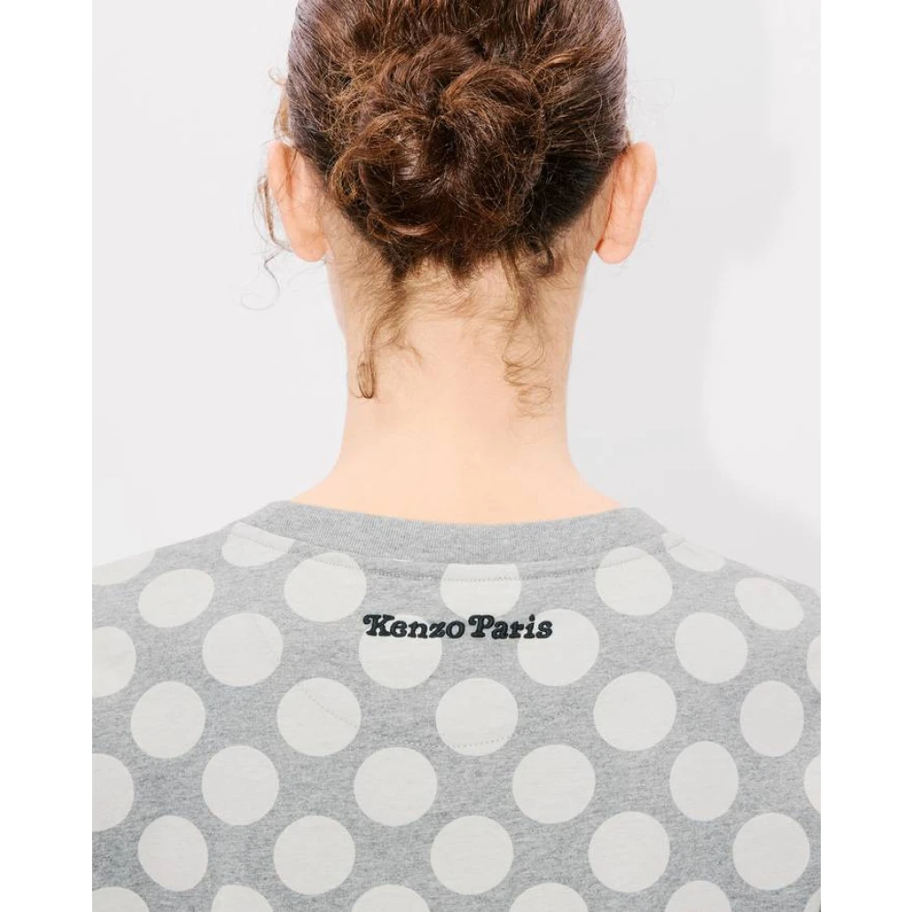Kenzo Olifant Print T-shirt en Polo Gray Dames
