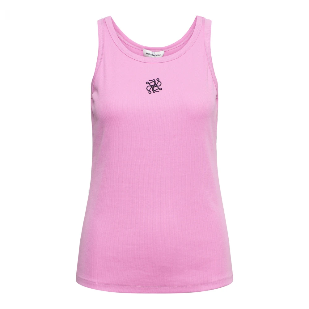 &Co Woman Top zonder mouwen Zomerse stijl Pink Dames