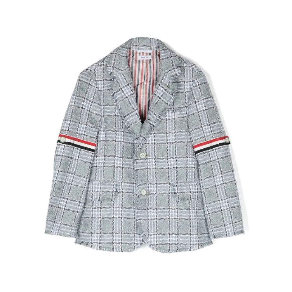 Thom Browne Men's Gray Classic Sportcoat With Armband And Tweed