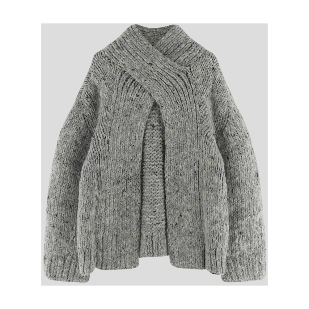 Ganni Grijze Wollen Gebreide Kleding voor Vrouwen Gray Dames