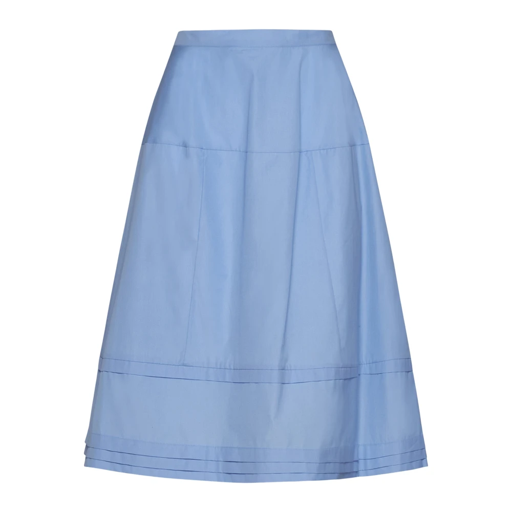 Marni Micro-Pleated A-Line Midi Skirt Blue Dames