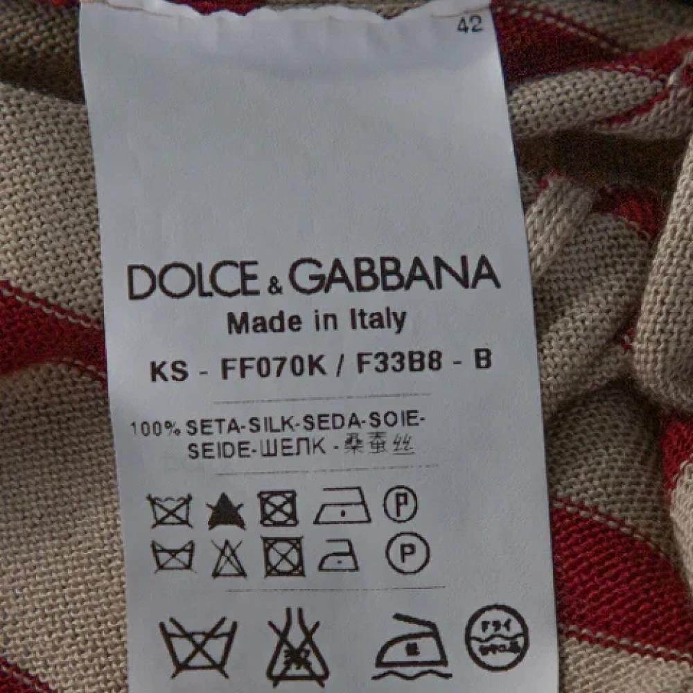 Dolce & Gabbana Pre-owned Silk tops Beige Dames
