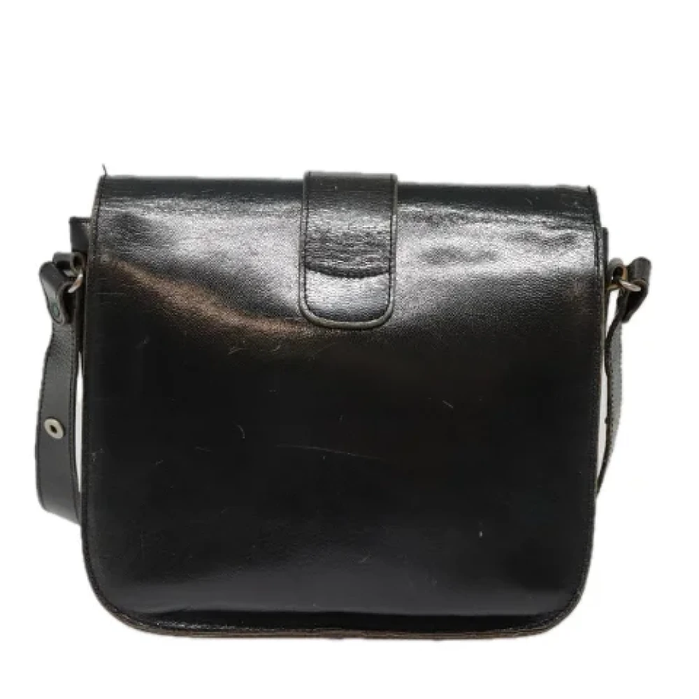 Saint Laurent Vintage Pre-owned Leather shoulder-bags Black Dames