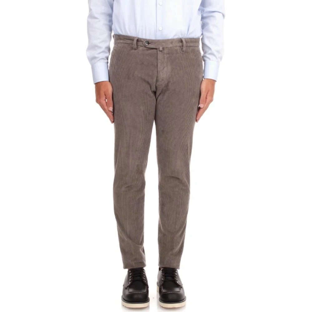 Briglia Midnight Blue Corduroy Broek Gray Heren
