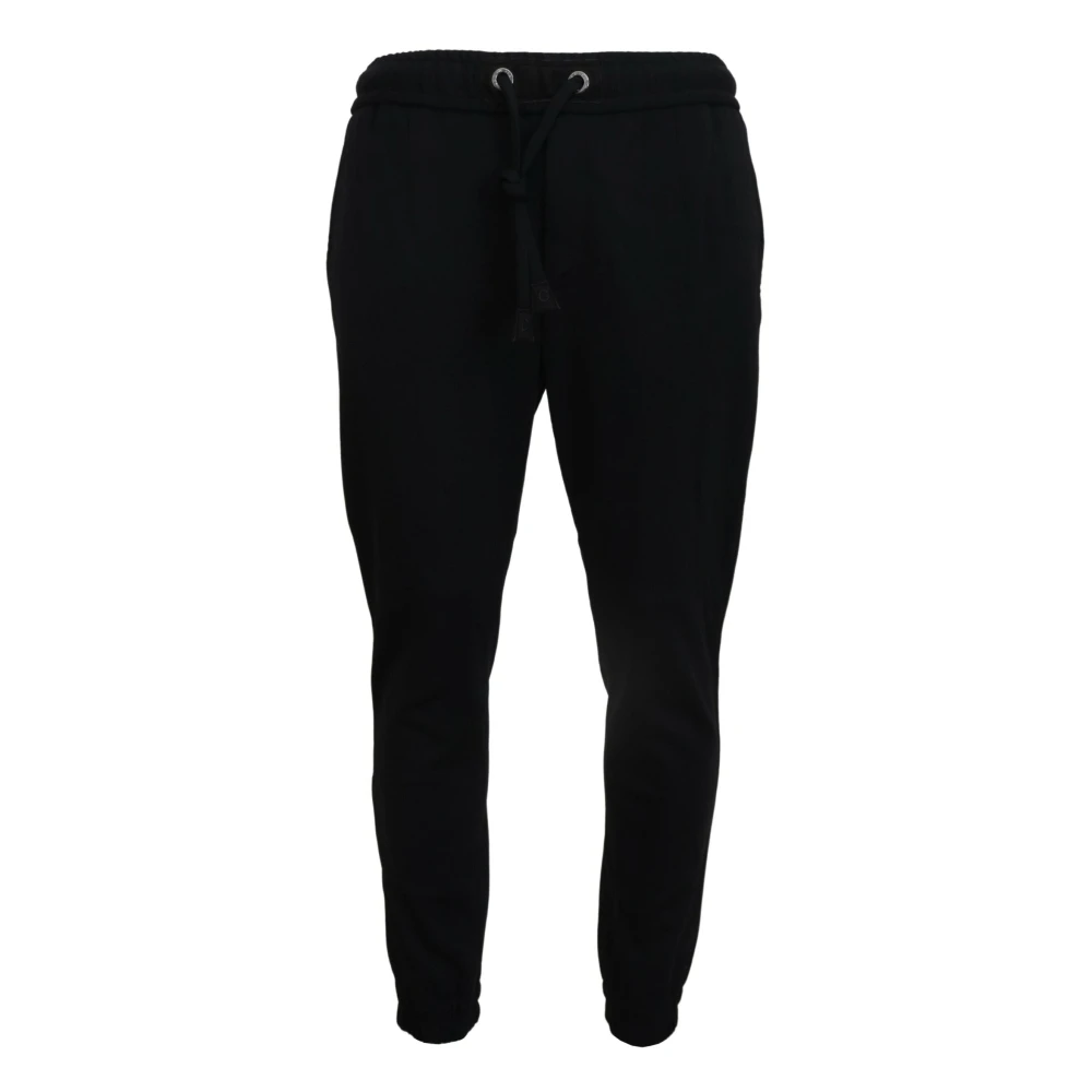 Dolce & Gabbana Men's Black Sport Wool Joggers - Sweatpants - Xl - Trousers