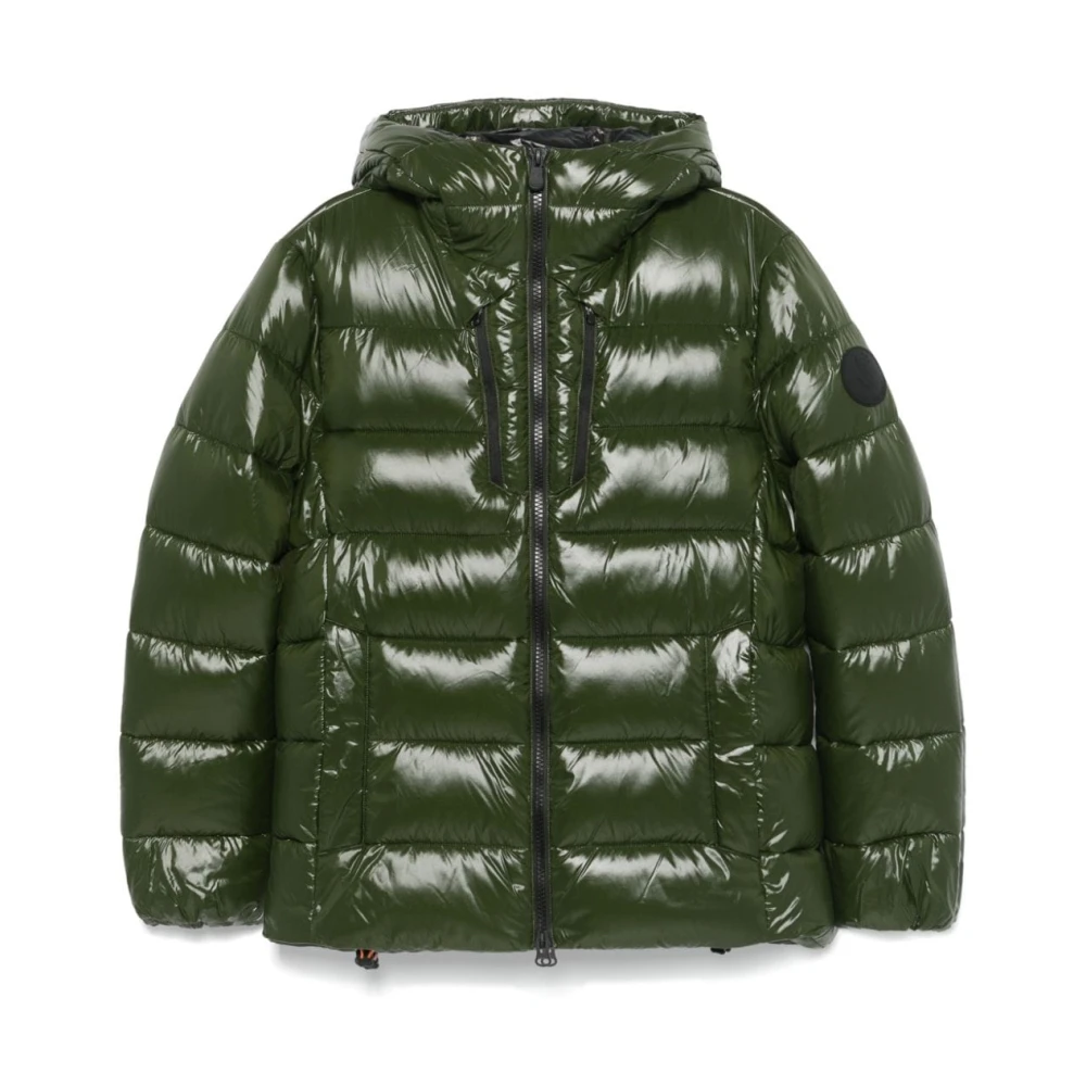 Save The Duck Groene Gewatteerde Jas voor Mannen Green Heren