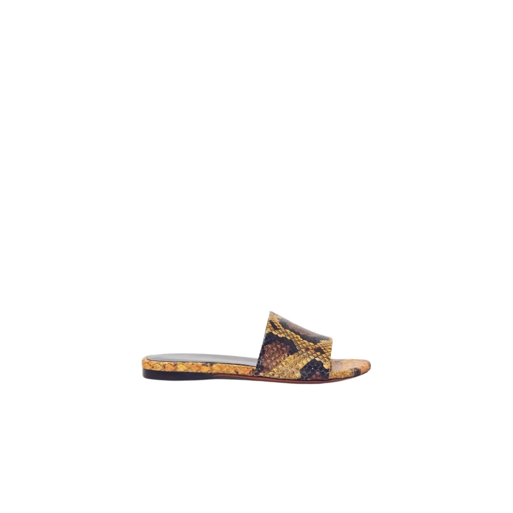 Proenza Schouler Pythonläder Sculpt Slides Multicolor, Dam