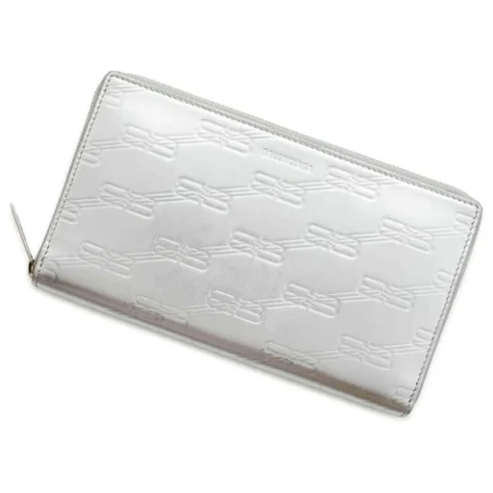 Balenciaga Vintage Pre-owned Leather wallets Gray Dames