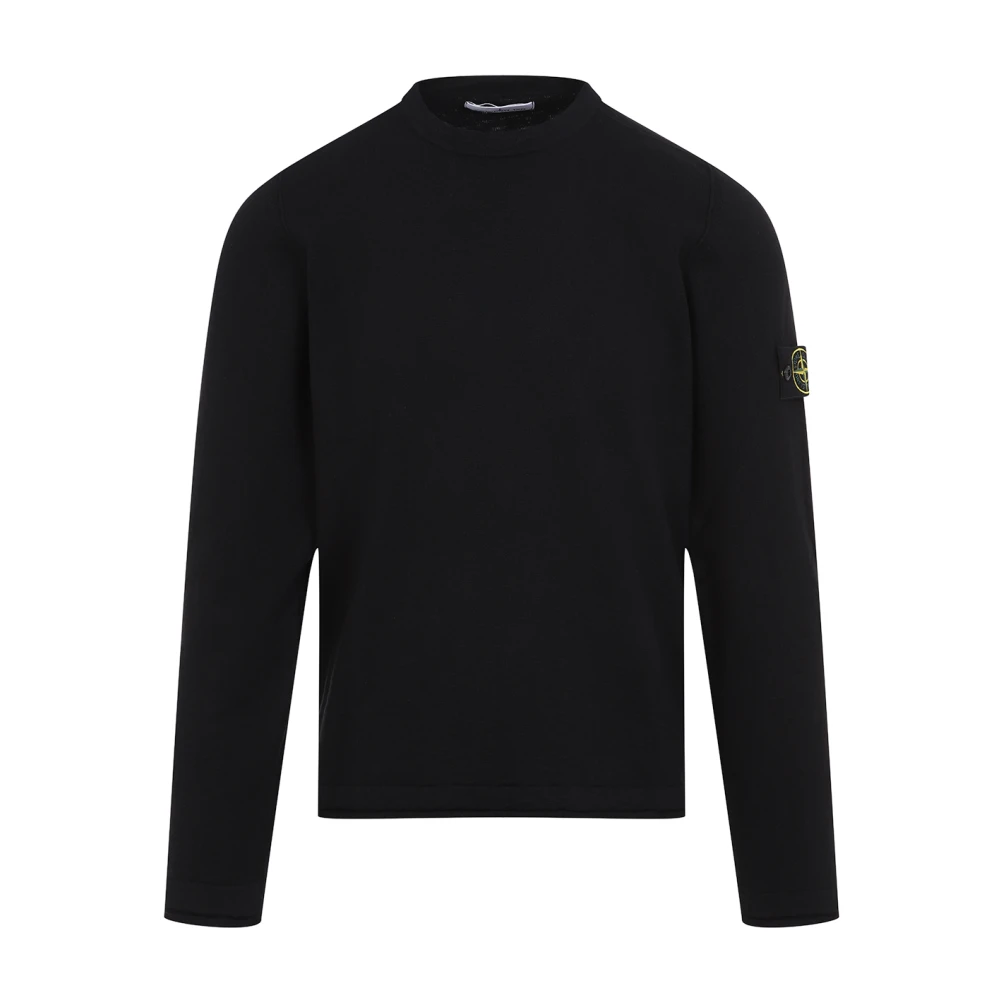 Stone Island Zwarte Kompasspeld Visserstrui Black Heren