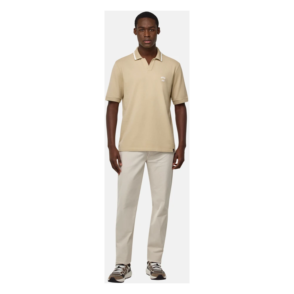 Boggi Milano Poloshirt van katoenen piqué Blue Heren