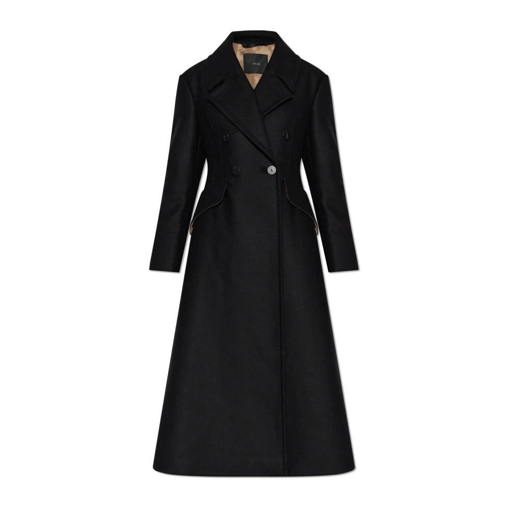 Max Mara Bouquet Coat Black Dames