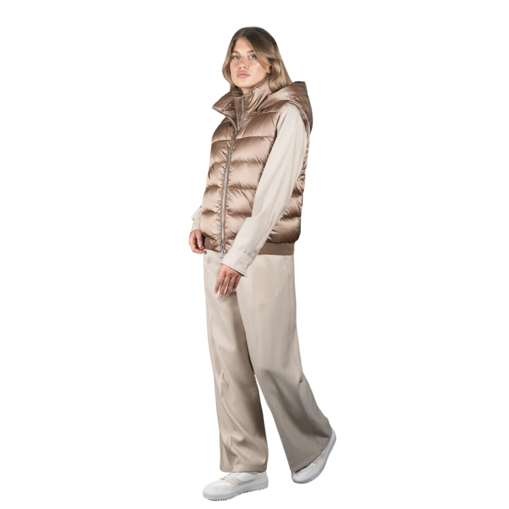 Moorer Women's Brown Waistcoats, Xs, Layre-Hc