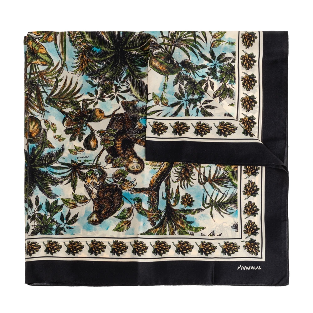 Dsquared2 Hombre Negro - Silk Scarf - Accessories - One Size