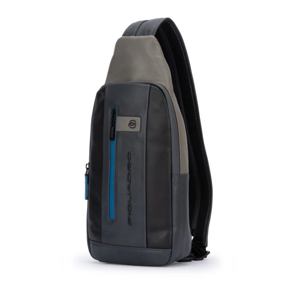 Piquadro Leren iPad Schoudertas Multicolor Heren