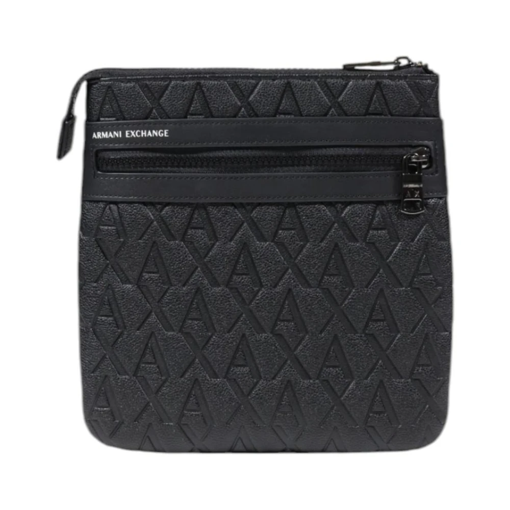 Armani Exchange Polyester Schoudertas met Rits Black Heren